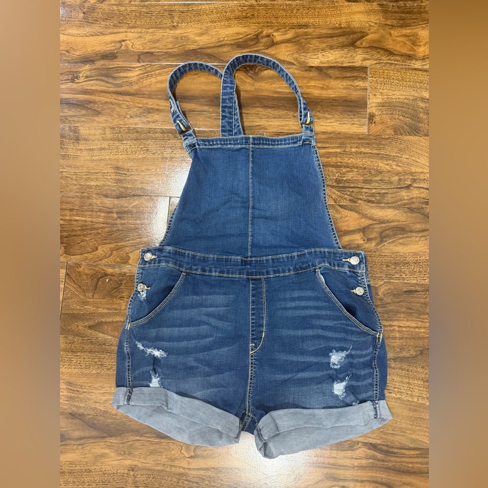 Denizen from Levi's Blue and Gray One Piece Overalls with Adjustable Straps